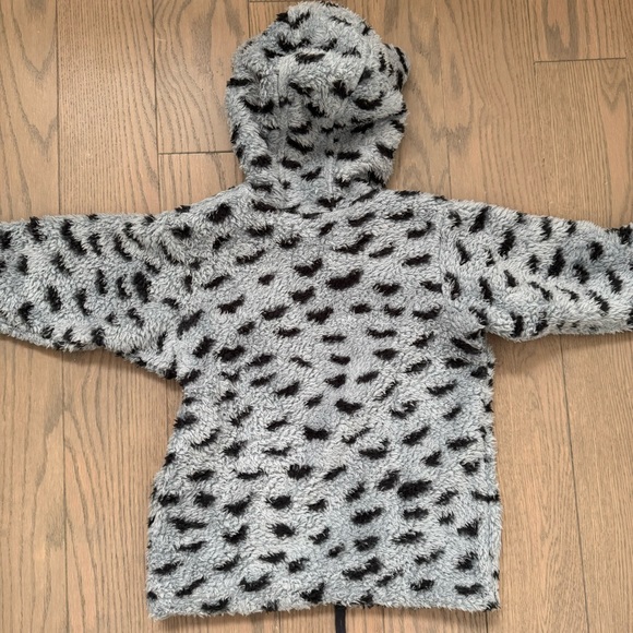 Patagonia NWT Kids 4T Baby Furry Friends Fleece Hoody in Blue Gray Bat Print - Picture 8 of 9